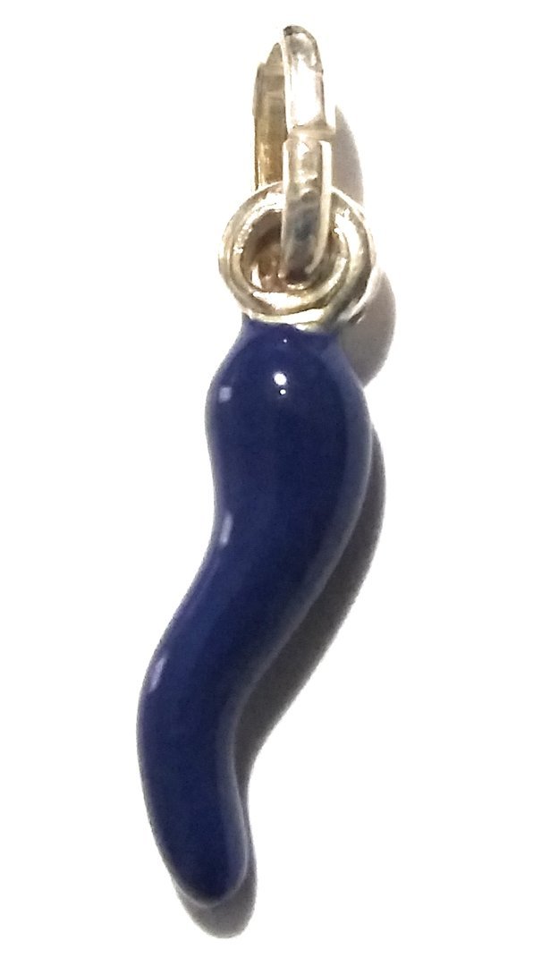 pendolo Corno blu in argento 925‰ cm1,5